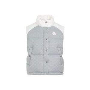 Gucci Blauw Katoenen Vest met Witte Inzetstukken , Blue , Dames , Maat: XS