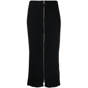Jil Sander, Dames, Rokken, Zwart, Maat: S Katoen,