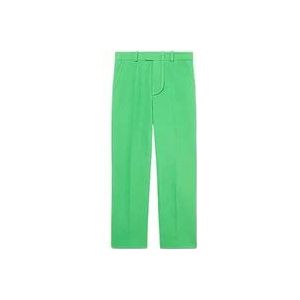Jacquemus Groene broek met hoge taille en rechte pijpen , Green , Dames , Maat: 2XL