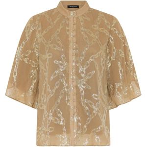 Bruuns Bazaar, Dames, Blouses & Shirts, Beige, Maat: XL Viscose,