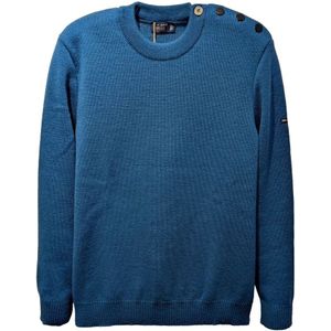 Saint James, Heren, Truien, Blauw, Maat: M Wol,