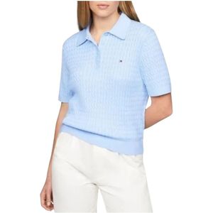 Tommy Hilfiger, Dames, Tops, Blauw, Maat: XS Katoen,