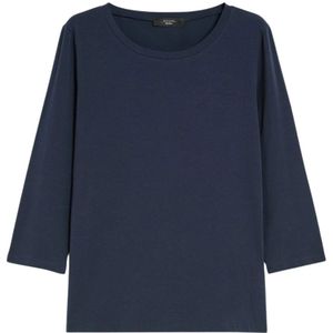 Weekend Max Mara, Dames, Tops, Blauw, Maat: XL Katoen,