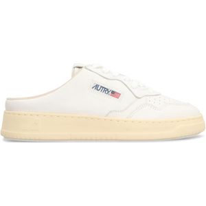 Autry Leren Slippers , White , Dames , Maat: 37 EU