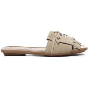 Hogan, Dames, Schoenen, Beige, Maat: 36 EU Suède,