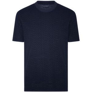 Emporio Armani, Heren, Tops, Blauw, Maat: M