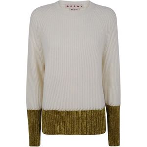 Marni, Dames, Truien, Wit, Maat: S Wol,