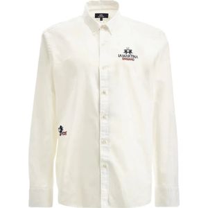 La Martina, Heren, Overhemden, Wit, Maat: S Katoen,