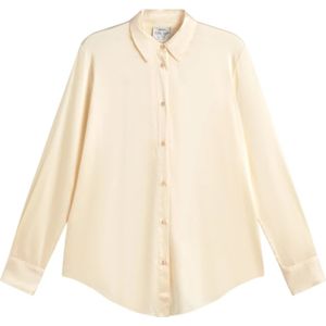 Forte Forte, Dames, Blouses & Shirts, Beige, Maat: S Zijde,