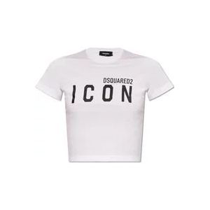 Dsquared2 Stijlvolle Tops voor Heren , White , Dames , Maat: 2XS