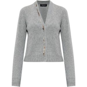 Fabiana Filippi, Dames, Truien, Grijs, Maat: XS Zijde,