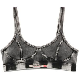 Diesel - Denim Effect Jersey - BH - Grijs - Katoen