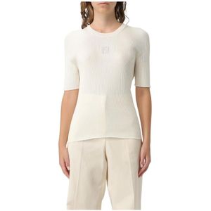 Fendi, Dames, Truien, Wit, Maat: M