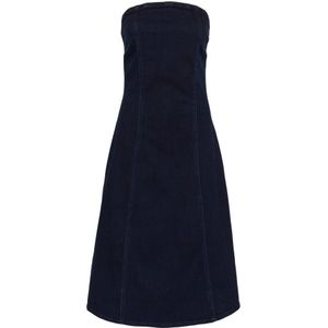 My Essential Wardrobe, Dames, Jurken, Blauw, Maat: M Katoen,