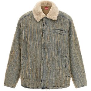 Diesel, Heren, Jassen, Blauw, Maat: L Denim,