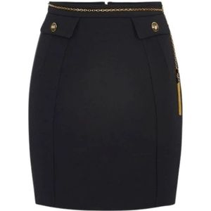 Elisabetta Franchi, Dames, Rokken, Zwart, Maat: M Poliester,