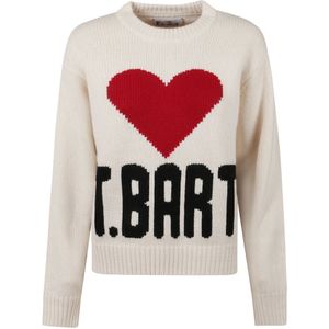 MC2 Saint Barth, Dames, Truien, Beige, Maat: L Wol,