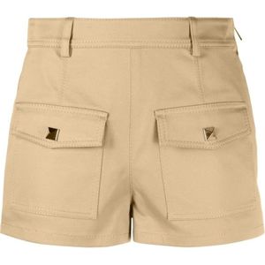 Valentino, Dames, Korte broeken, Beige, Maat: S Katoen,