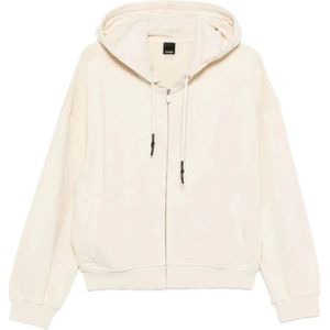 Pinko, Dames, Sweatshirts & Hoodies, Beige, Maat: L