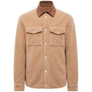 Moncler, Heren, Jassen, Beige, Maat: XL Corduroy,