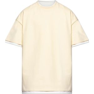 Jil Sander, Heren, Tops, Geel, Maat: S Katoen,