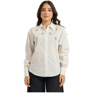 Silvian Heach, Dames, Blouses & Shirts, Wit, Maat: 2XS