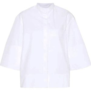 Jil Sander, Dames, Blouses & Shirts, Wit, Maat: S Katoen,