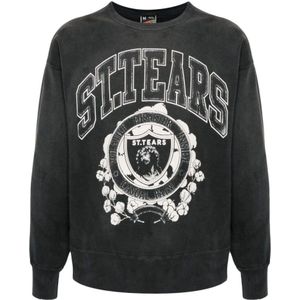 ©Saint M××××××, Heren, Sweatshirts & Hoodies, Zwart, Maat: M Katoen,