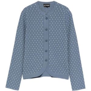 Emporio Armani, Dames, Truien, Blauw, Maat: S