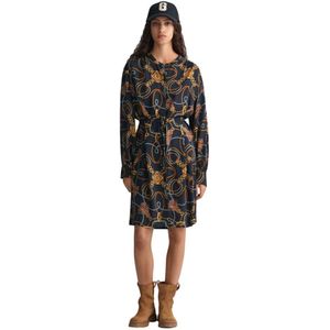 Gant, Dames, Jurken, Veelkleurig, Maat: L Viscose,