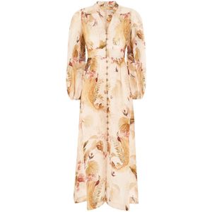 Zimmermann, Dames, Jurken, Veelkleurig, Maat: XS Linnen,