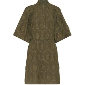 Bruuns Bazaar - Cocktailjurk - Geborduurd - Zwart - Katoen