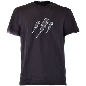 Neil Barrett - T-shirt - Zwart - Katoen