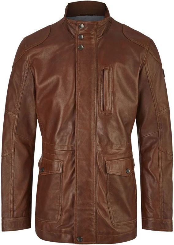 Bugatti - Buandiamo - Leren Jas - Bruin - Moderne Heren Leren Jas