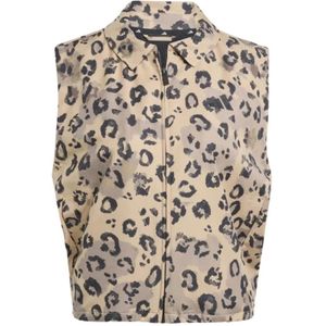 Adidas - Animal Print 3 Stripes - Geweven Vest - Luipaardprint