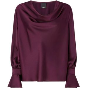 Pinko, Dames, Blouses & Shirts, Rood, Maat: L Poliester,