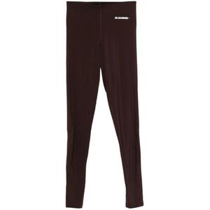 Jil Sander, Dames, Broeken, Bruin, Maat: XS Polyamide,