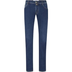 Jacob Cohën, Heren, Jeans, Blauw, Maat: W32 Denim,