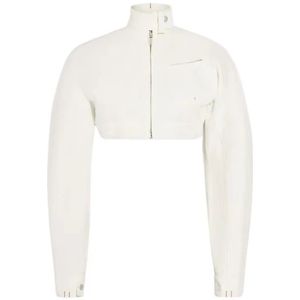 Jacquemus, Dames, Jassen, Wit, Maat: S Denim,