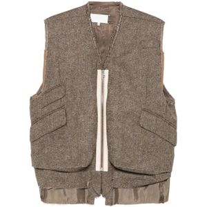 Maison Margiela, Heren, Jassen, Bruin, Maat: M Wol,