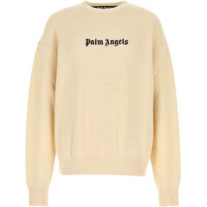 Palm Angels, Heren, Truien, Beige, Maat: S Wol,