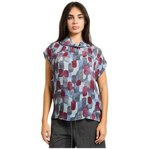 Manila Grace, Dames, Blouses & Shirts, Veelkleurig, Maat: M Viscose,