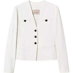 Twinset, Dames, Jassen, Wit, Maat: XS