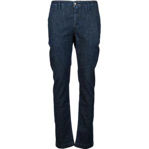 Jacob Cohën - Slim-fit Jeans - Blauw - Heren - Katoen Linnen Mix Stretch