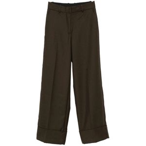 Malina, Dames, Broeken, Groen, Maat: XS Wol,