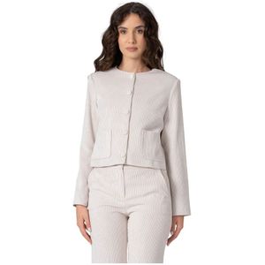 Kocca, Dames, Jassen, Beige, Maat: L Leer,