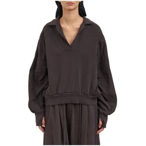 Andrea Ya’aqov, Dames, Sweatshirts & Hoodies, Bruin, Maat: S Katoen,