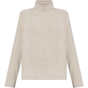 Fabiana Filippi, Dames, Truien, Beige, Maat: 2XS Wol,