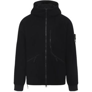 Stone Island, Heren, Sweatshirts & Hoodies, Zwart, Maat: M Wol,
