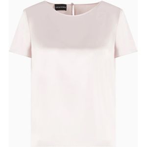 Emporio Armani - T-shirt - Zwart - Zijde/Elastaan